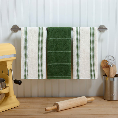 Izod Saybrook 3-Piece Kitchen Towel Collection