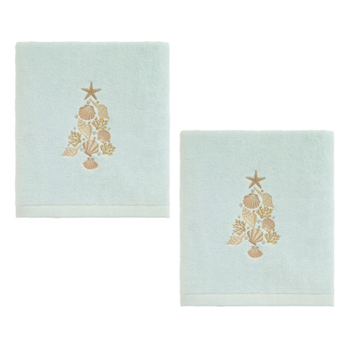 Shell Tree 2-Pack Hand Towel Set
