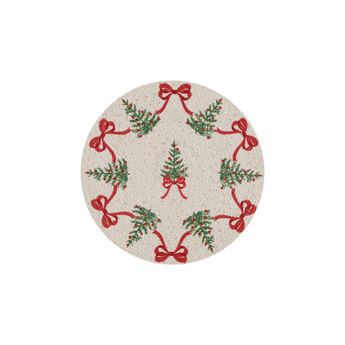 Bows & Trees Set of 4 Round Placemats