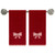 Striped Bow 2-Pack Hand Towel Set