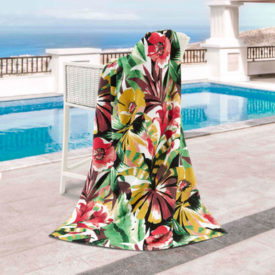 Nicole Miller Aria Floral Beach Towel