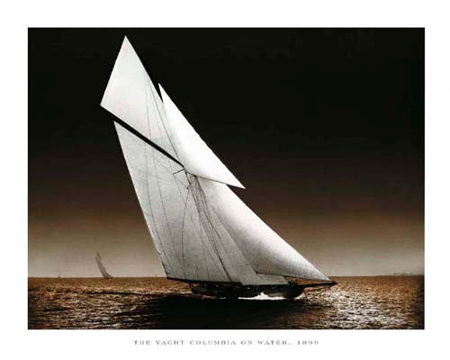 The Yacht Columbia on Water, 1899 K3828