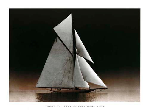 Yacht Reliance at Full Sail, 1903 K3867