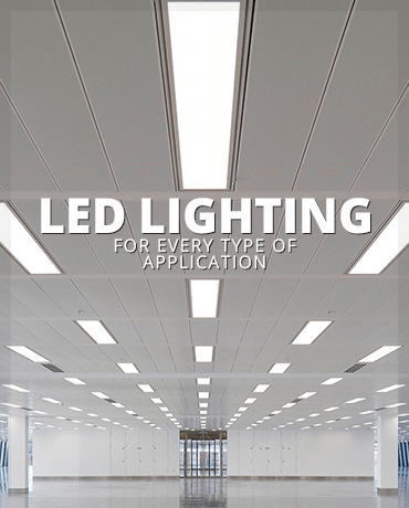 large industrial office lit with recessed linear lights