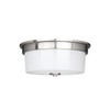 Craydon Flush Mount, 2-Light, Clear Glass, Black|Brushed Nickel|Aged Brass