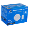 Energetic Lighting E2DLS Series 6" LED Downlight, 5000K, 1050lm, 12W, 120V, White Finish, Triac Dimming, Wet Location