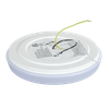 Energetic Lighting FMR Series LED Round Flush Mount, 11", 12W|14W|16W, 900|1050|1200 lm, 120V, 2700K|3000K|3500K|4000K|5000K, 90 CRI, Triac Dimming, White Finish, Damp Rated