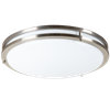 Energetic Lighting FMB Series LED Round Flush Mount, 16", 2100|1800|1600 lumens, 24W|21W|18W, 120V, 2700K|3000K|3500K|4000K|5000K, 90 CRI, Brushed Nickel, Triac Dimming