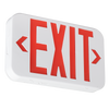 Universal Series LED Exit Sign, Red/Green Selectable, Single/Double Face, 120/277V, White
