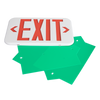 Universal Series LED Exit Sign, Red/Green Selectable, Single/Double Face, 120/277V, White