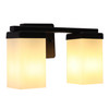 Medium Base M Series Vanity Light 2-LAMP Black