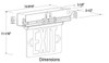 Single Face Edge Lit LED Recessed Exit Sign Size