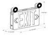 High Output Self Diagnostic Exit/Emergency Combo Size