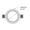 Green Creative Round Deep Gimbal Trim, Wall Wash, White