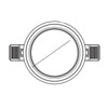 Green Creative Round Deep Gimbal Trim, Wall Wash, White