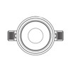 Green Creative Round Deep Gimbal Trim, Pinhole, White
