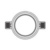 Green Creative Round Deep Gimbal Trim, Open, White