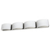 LED Decorative Vanity Light Fixture, 4-Light, 40W, 2600 Lumens, 90+ CRI, 3000K|4000K|5000K CCT Selectable, Brushed Nickel