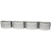 LED Decorative Vanity Light Fixture, 4-Light, 40W, 2600 Lumens, 90+ CRI, 3000K|4000K|5000K CCT Selectable, Brushed Nickel