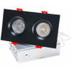 Sunlite 2-Light Regressed Round Gimbal Downlight, 1540 lumens, 12W, 120V, 90 CRI, 2700K|3000K|3500K|4000K|5000K, Black, Wet Location