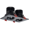 Sunlite 2-Light Regressed Round Gimbal Downlight, 1540 lumens, 12W, 120V, 90 CRI, 2700K|3000K|3500K|4000K|5000K, Black, Wet Location