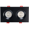 Sunlite 2-Light Regressed Round Gimbal Downlight, 1540 lumens, 12W, 120V, 90 CRI, 2700K|3000K|3500K|4000K|5000K, Black, Wet Location