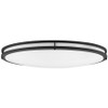 Sunlite 49175-SU 32" Oval Double Band Trim Flush Mount Light Fixture, 35W, 3000lm, 3000K|4000K|5000K, 100-277V, CRI 80, Matte Black