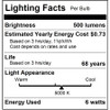 Sunlite MR16 LED Lamp, 6W, 5000K, 500lm, E26 Medium Base, Dimmable, 90 CRI, 35° Flood