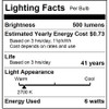Sunlite G25 LED Globe Bulb, 6W, 120V, 2700K, 90 CRI, 500 Lumens, E26 Base, Frosted, Dimmable