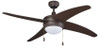 Europa I Ceiling Fan, 50" Sweep, E26 Socket Base, A19 LED Light Kit Included, 120V