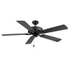 Velbreeze 52" 5-Blade Indoor/Outdoor Ceiling Fan, 120V, Pull Chain Control, Wet Rated