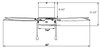 Sabio 3-Blade 42" Sweep Hugger Ceiling Fan, Brushed Nickel/Walnut, Energy Star, Integrated LED Light Kit
