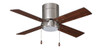 RP Lighting Metalis 4-Blade 42" Sweep Hugger Ceiling Fan, Pull Chain, Integrated LED Light Kit, 120V, Energy Star