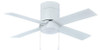 RP Lighting Metalis 4-Blade 42" Sweep Hugger Ceiling Fan, Pull Chain, Integrated LED Light Kit, 120V, Energy Star