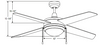 Europa IV Ceiling Fan with Integrated LED Light Kit, 52" Sweep, Brushed Nickel/Brushed Nickel, No Pull Chain