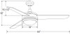 Contempo II 44" 3-Blade Ceiling Fan with E26 LED Light Kit, Oil Rubbed Bronze/Oil Rubbed Bronze, 120V, 3000K