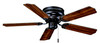 Royal Knight Hugger Ceiling Fan, 5-Blade, 30" Sweep, Brushed Nickel/Natural Maple, 120V