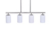 RP Lighting 4614 Series E26 A19 No Lamp Island Light, 120V, Brushed Nickel/Matte Black, 3-Light/4-Light