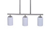 RP Lighting 4614 Series E26 A19 No Lamp Island Light, 3 Lights|4 Lights, Brushed Nickel|Matte Black, 120V