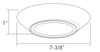 7” Flat Lens Disk, Brushed Nickel, 90 CRI, 4000K, Retrofit