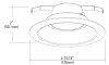 RP Lighting and Fans 4" LED Recessed Reflector Trim, Clear, 90 CRI, 4000K