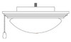 1RP84LED Ceiling Fan LED Light Kit, 17W, 950 Lumens, 3000K, 90 CRI, 120V, Dimmable, Frosted Glass Lens, Steel Frame