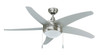 Mirage I Ceiling Fan, 50" Sweep, 5-Curved Blades, Integrated LED Light Kit, 120V