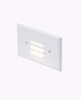 LED Horizontal Step Light, 2.5W, 120V, 3000K, White/Bronze Covers