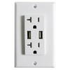 20A USB Charger/tamper-resistant duplex receptacle