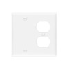 Combination Two-Gang Wall Plate – Blank and Duplex Receptacle