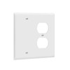 Combination Two-Gang Wall Plate – Blank and Duplex Receptacle
