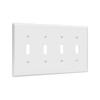 4-Gang Toggle Switch Wall Plate, Mid-Size