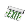 3 Watt LED Double Face Mirror Edge Lit Exit Sign with Battery Backup