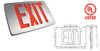 Thin Die Cast Emergency Exit Sign, Single Face, RED Letter Color, NiCd Battery image 3